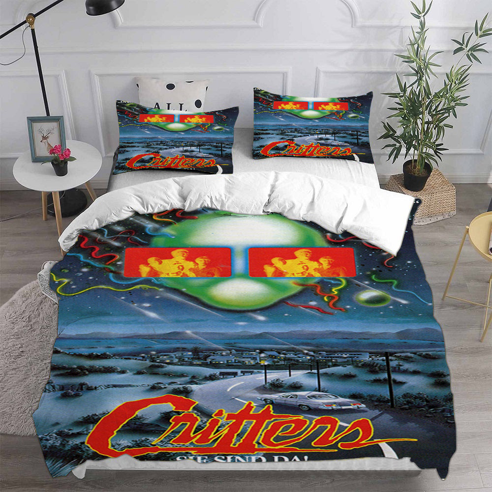 Critters Cosplay Bedding Set Duvet Cover Pillowcases Halloween Home Decor