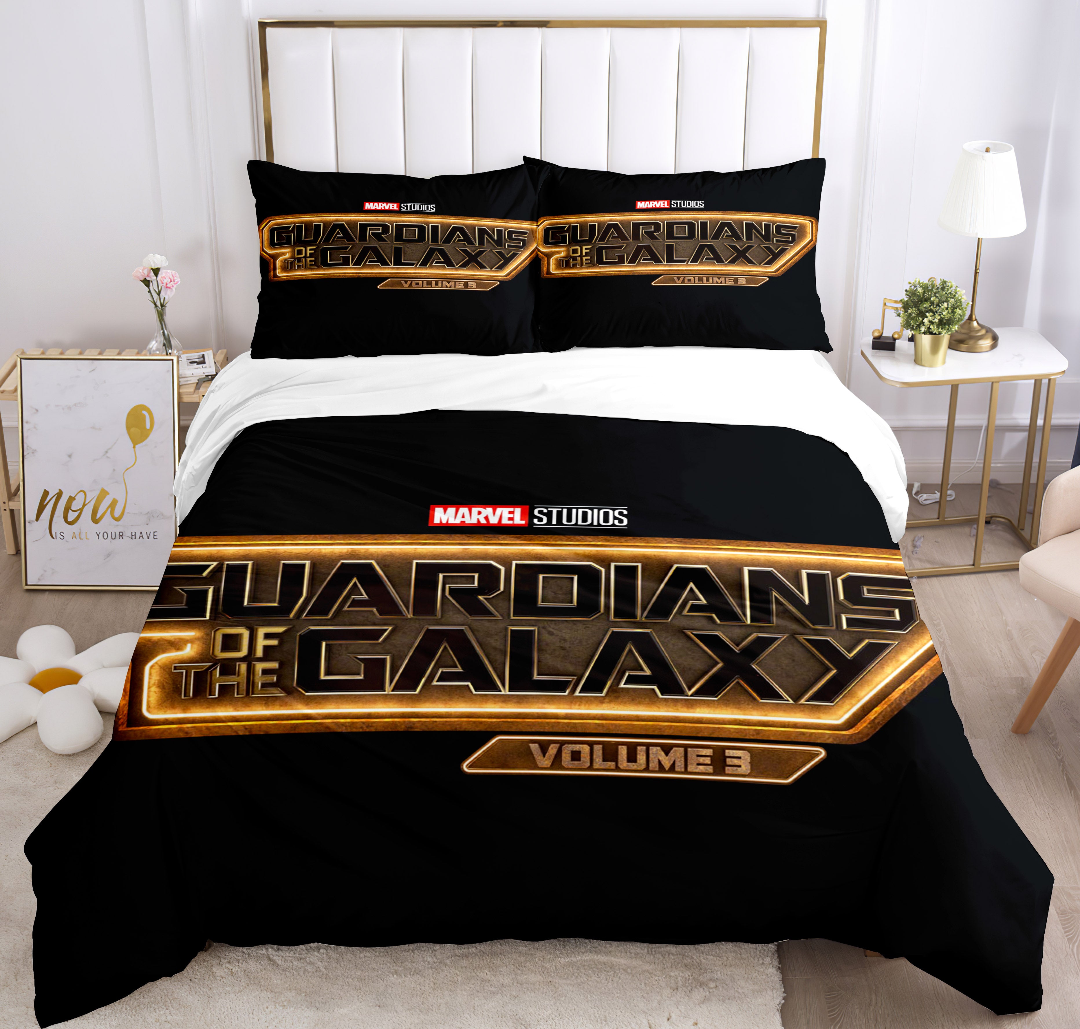 Guardians of the Galaxy Cosplay Bedding Set Duvet Cover Pillowcases Halloween Home Decor