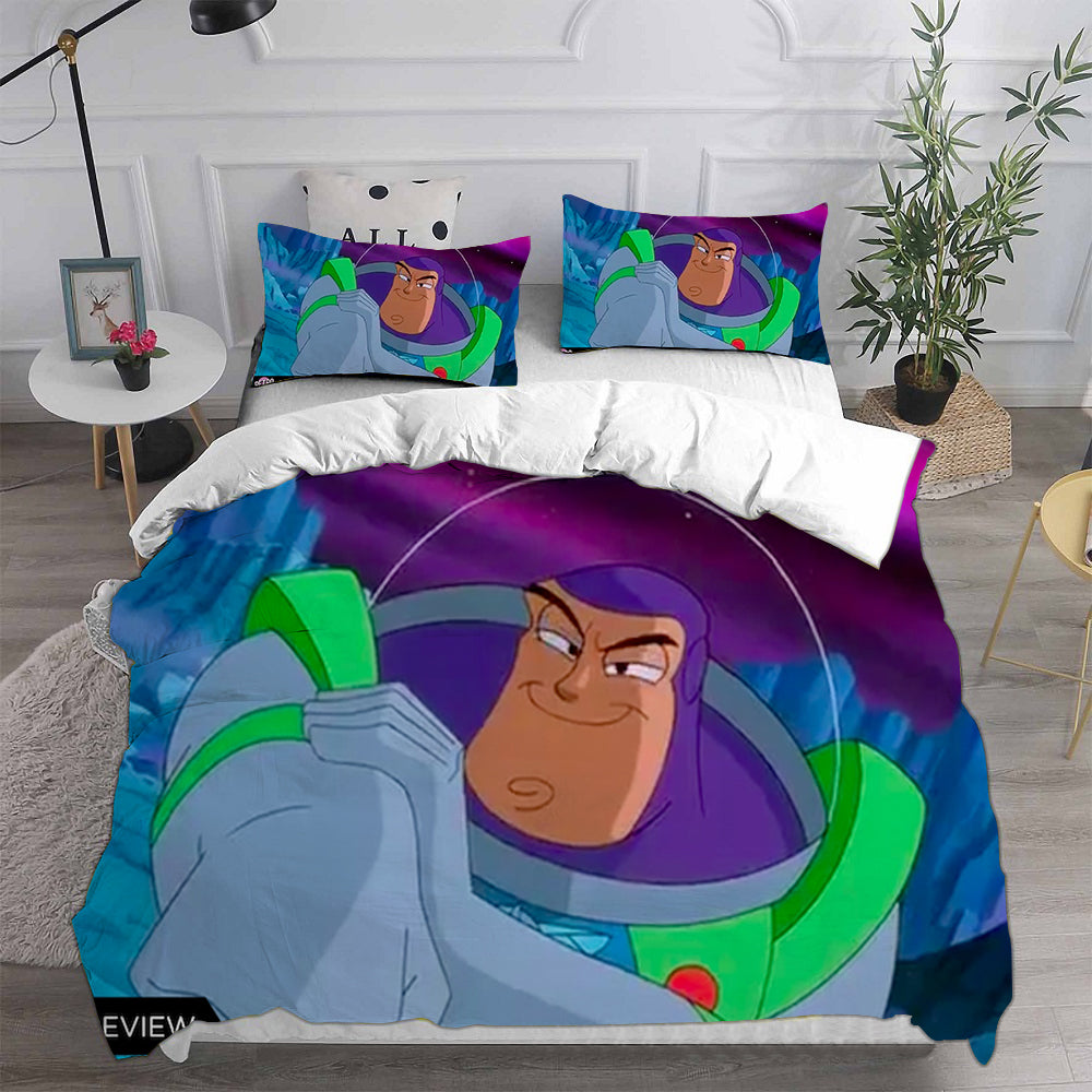 Buzz Lightyear Cosplay Bedding Set Duvet Cover Pillowcases Halloween Home Decor