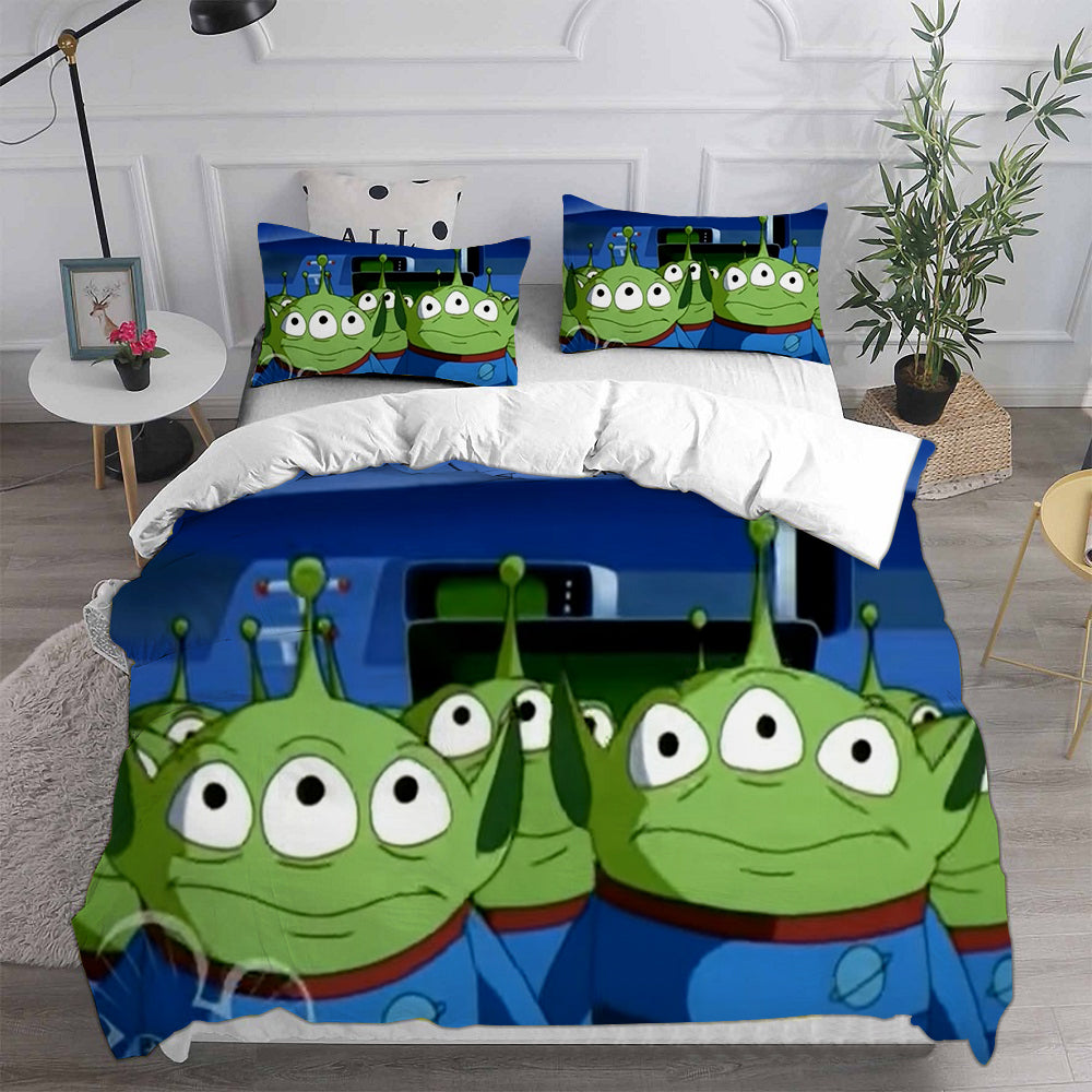 Buzz Lightyear Cosplay Bedding Set Duvet Cover Pillowcases Halloween Home Decor