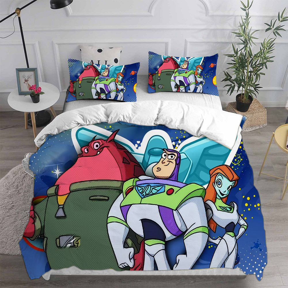 Buzz Lightyear Cosplay Bedding Set Duvet Cover Pillowcases Halloween Home Decor