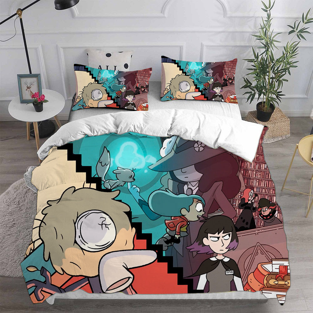 Hilda Season 1   Cosplay Bedding Set Duvet Cover Pillowcases Halloween Home Decor