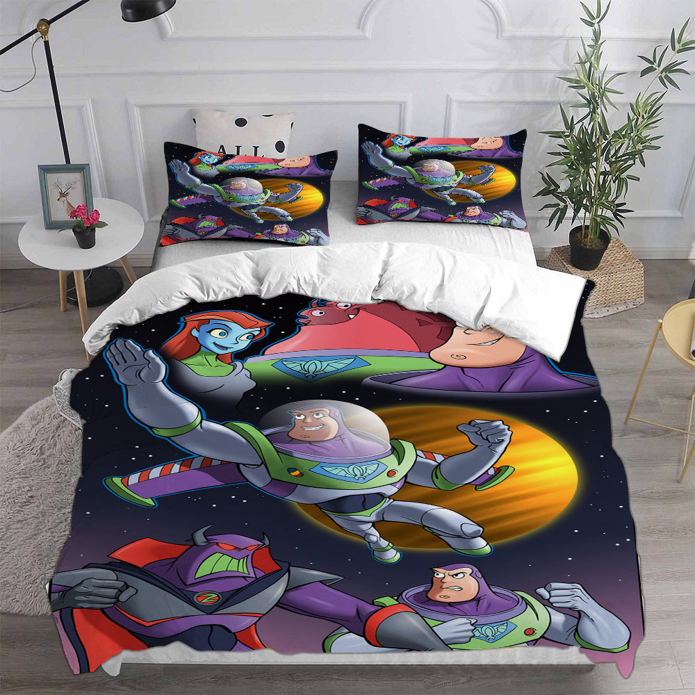Buzz Lightyear Cosplay Bedding Set Duvet Cover Pillowcases Halloween Home Decor