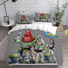 Buzz Lightyear Cosplay Bedding Set Duvet Cover Pillowcases Halloween Home Decor