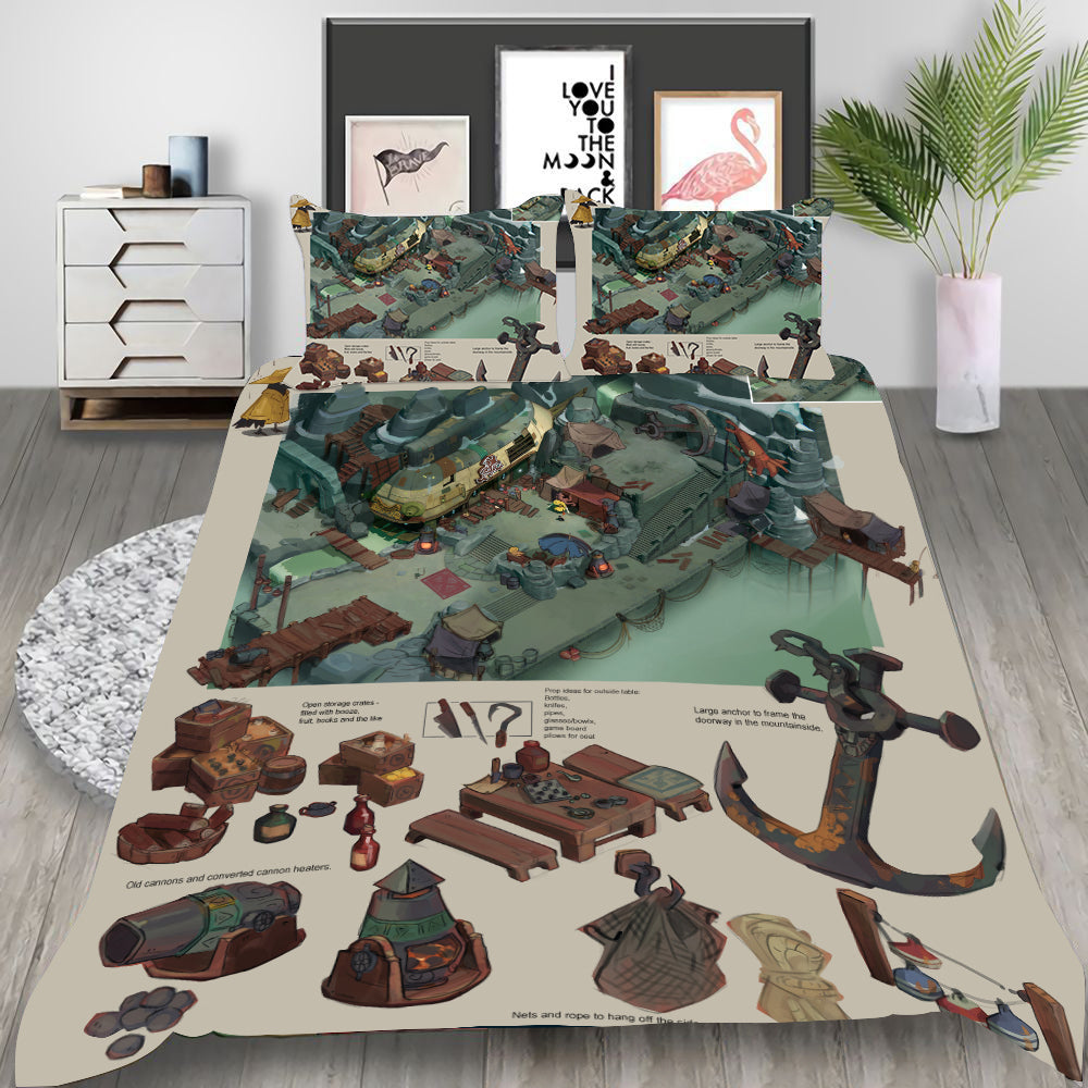 Death's Door Cosplay Bedding Set Duvet Cover Pillowcases Halloween Home Decor