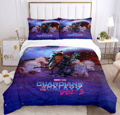 Guardians of the Galaxy Cosplay Bedding Set Duvet Cover Pillowcases Halloween Home Decor