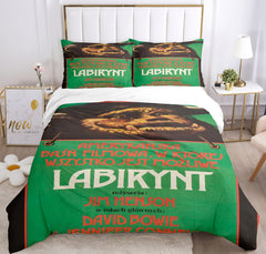 Labyrinth Cosplay Bedding Set Duvet Cover Pillowcases Halloween Home Decor
