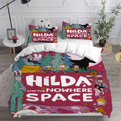 Hilda Season 1   Cosplay Bedding Set Duvet Cover Pillowcases Halloween Home Decor