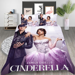Cinderella Cosplay Bedding Set Duvet Cover Pillowcases Halloween Home Decor