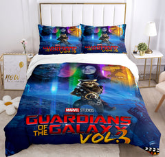 Guardians of the Galaxy Cosplay Bedding Set Duvet Cover Pillowcases Halloween Home Decor