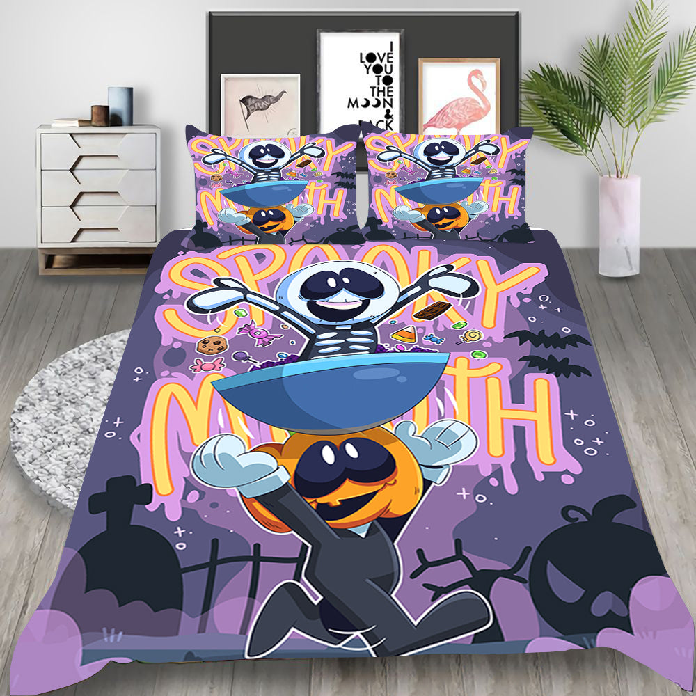 Friday Night Funkin Cosplay Bedding Set Duvet Cover Pillowcases Halloween Home Decor
