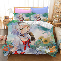 Genshin Impact Cosplay Bedding Set Duvet Cover Pillowcases Halloween Home Decor