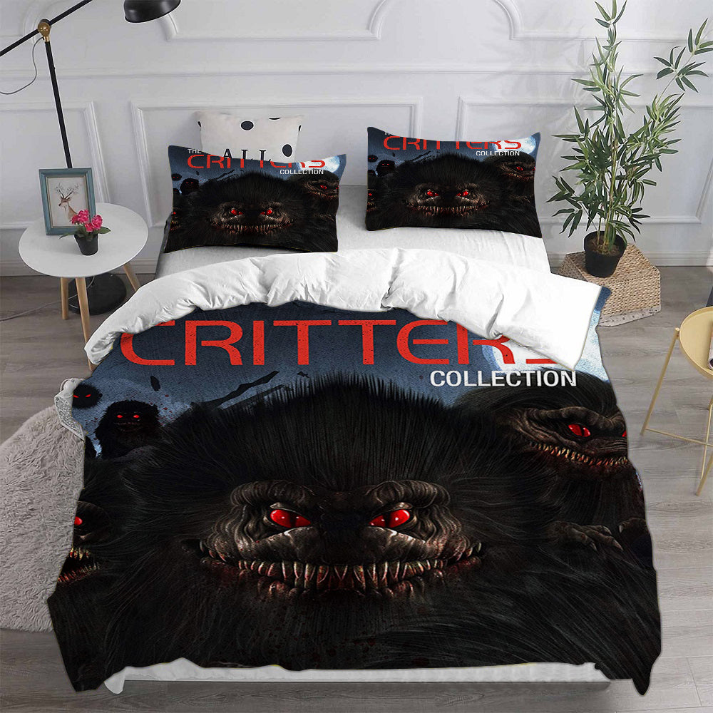 Critters Cosplay Bedding Set Duvet Cover Pillowcases Halloween Home Decor