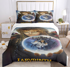 Labyrinth Cosplay Bedding Set Duvet Cover Pillowcases Halloween Home Decor