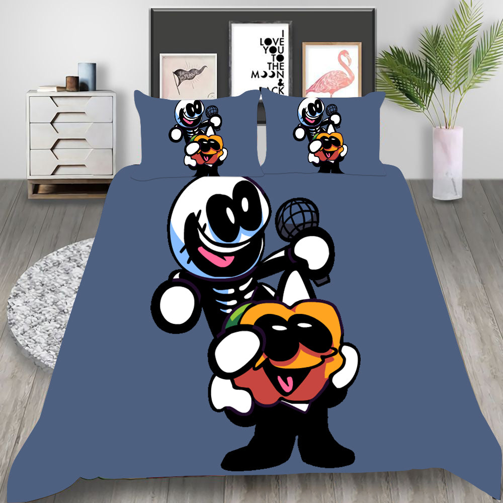Friday Night Funkin Cosplay Bedding Set Duvet Cover Pillowcases Halloween Home Decor