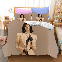 Blackpink Lisa Cosplay Bedding Set Duvet Cover Pillowcases Halloween Home Decor