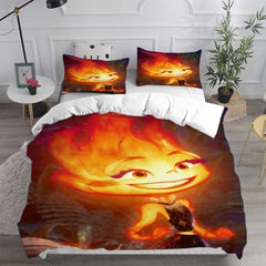Elemental Cosplay Bedding Set Duvet Cover Pillowcases Halloween Home Decor