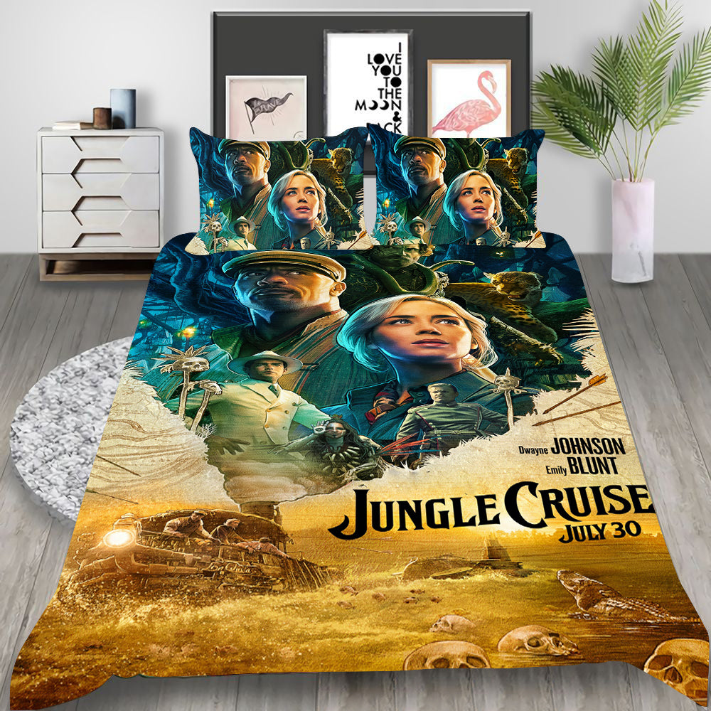 Jungle Cruise Cosplay Bedding Set Duvet Cover Pillowcases Halloween Home Decor