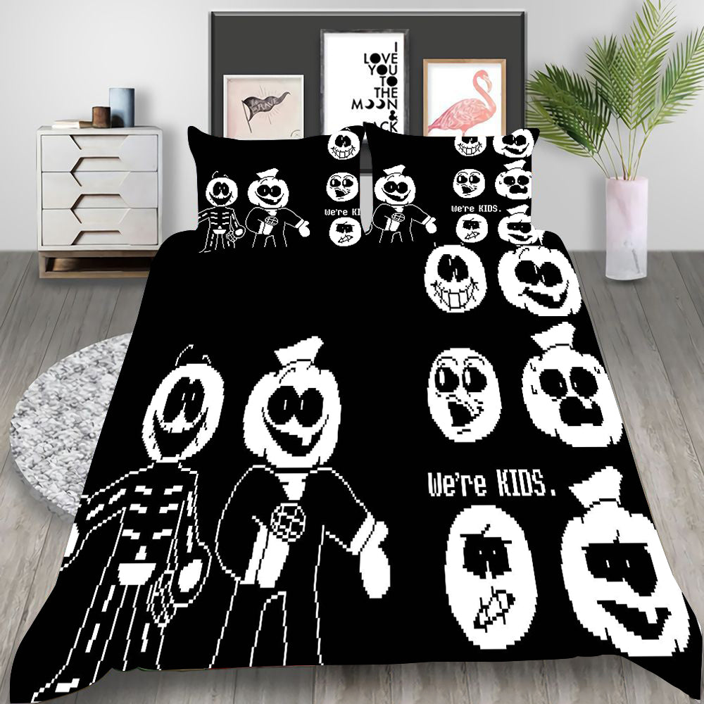 Friday Night Funkin Cosplay Bedding Set Duvet Cover Pillowcases Halloween Home Decor