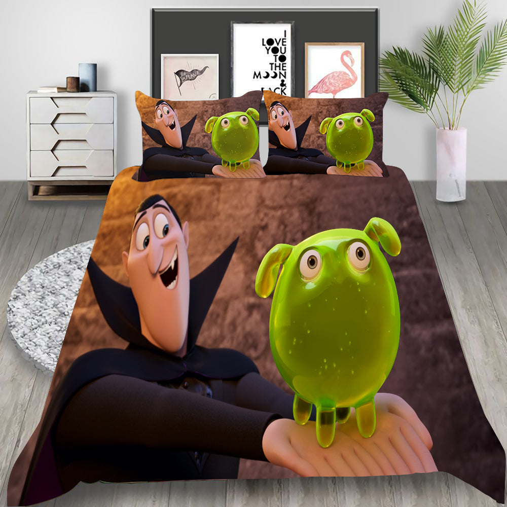 Hotel Transylvania 4 Transformania Cosplay Bedding Set Duvet Cover Pillowcases Halloween Home Decor