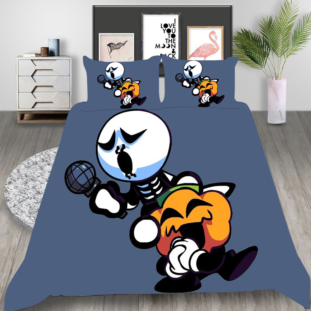 Friday Night Funkin Cosplay Bedding Set Duvet Cover Pillowcases Halloween Home Decor