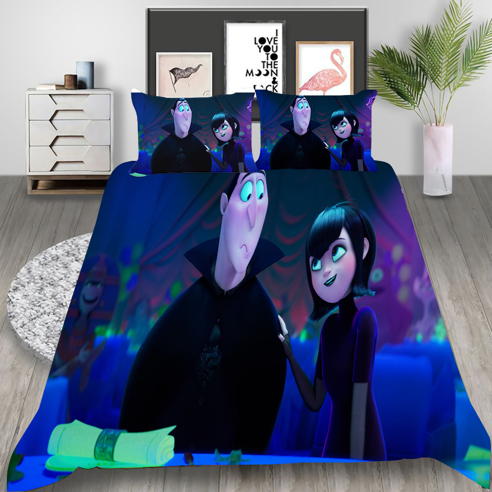 Hotel Transylvania 4 Transformania Cosplay Bedding Set Duvet Cover Pillowcases Halloween Home Decor