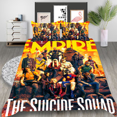 Suicide Squad Harley Quinn Cosplay Bedding Set Duvet Cover Pillowcases Halloween Home Decor
