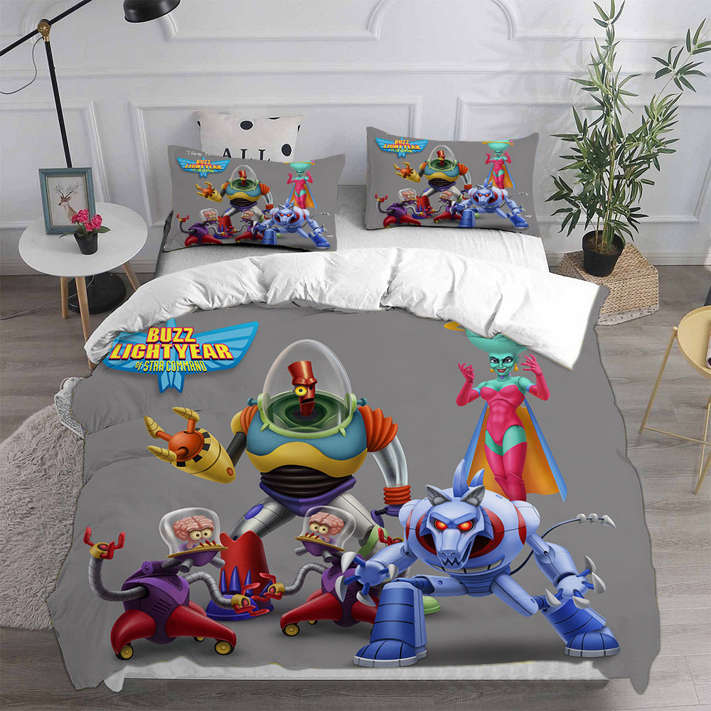 Buzz Lightyear Cosplay Bedding Set Duvet Cover Pillowcases Halloween Home Decor