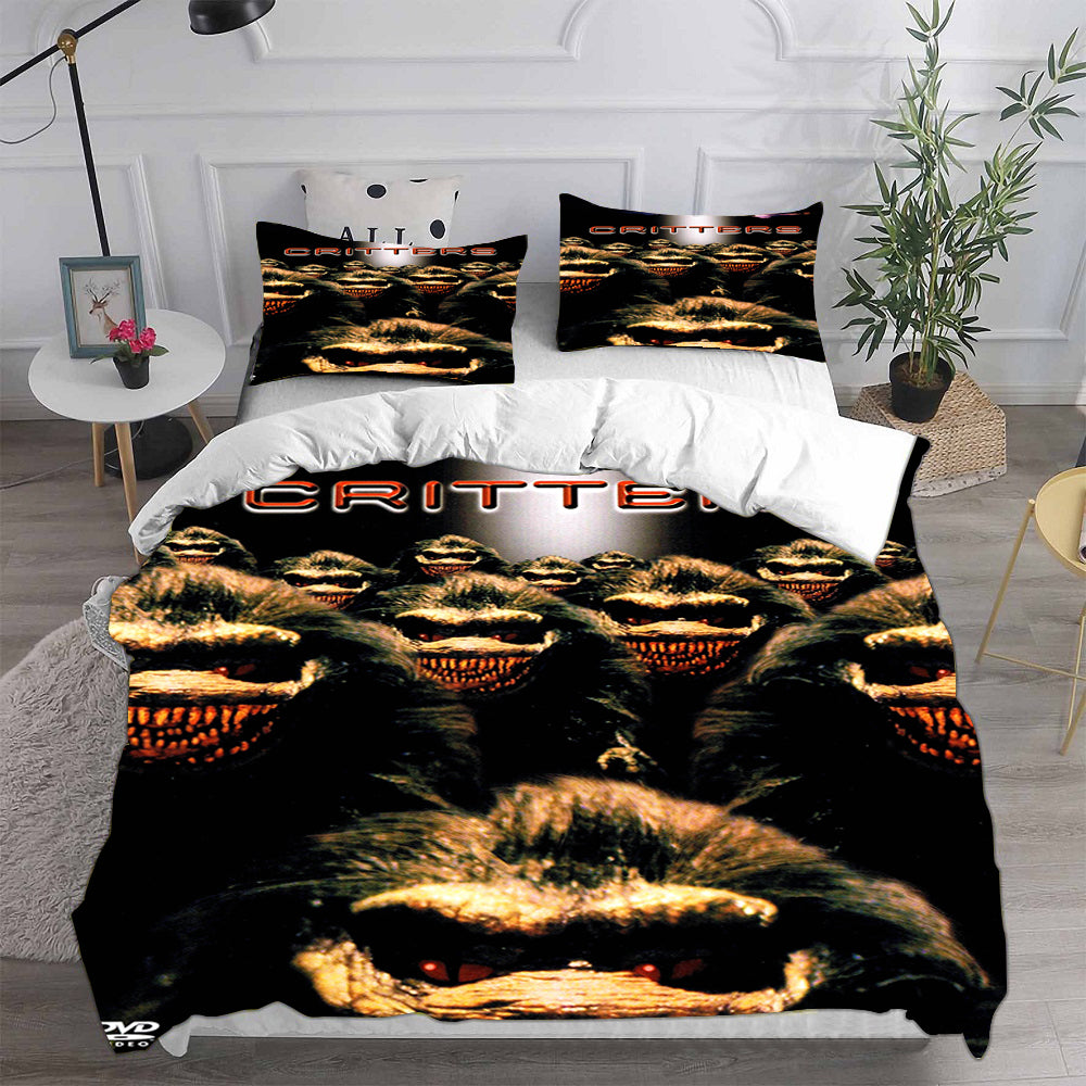 Critters Cosplay Bedding Set Duvet Cover Pillowcases Halloween Home Decor