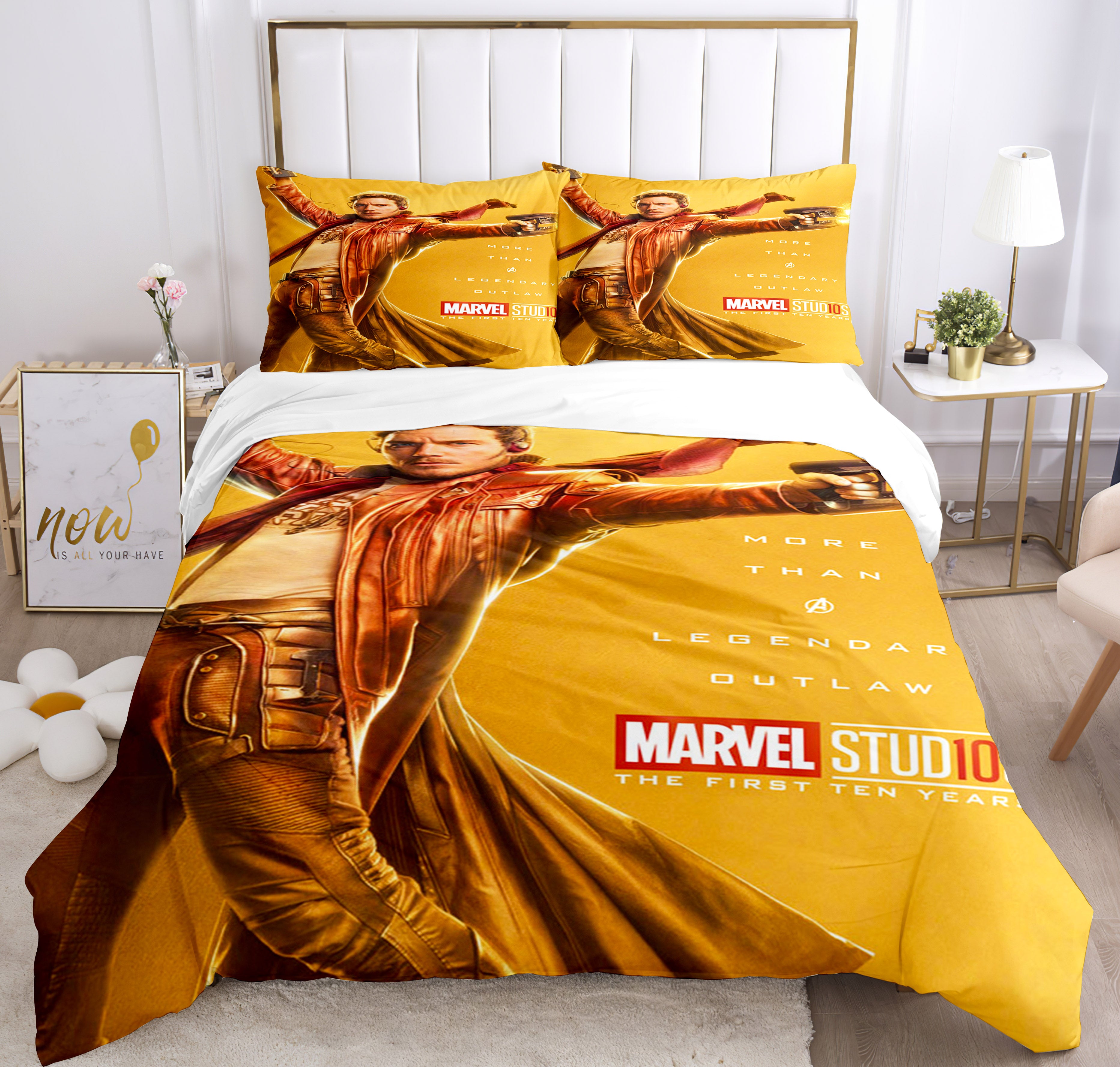 Guardians of the Galaxy Cosplay Bedding Set Duvet Cover Pillowcases Halloween Home Decor