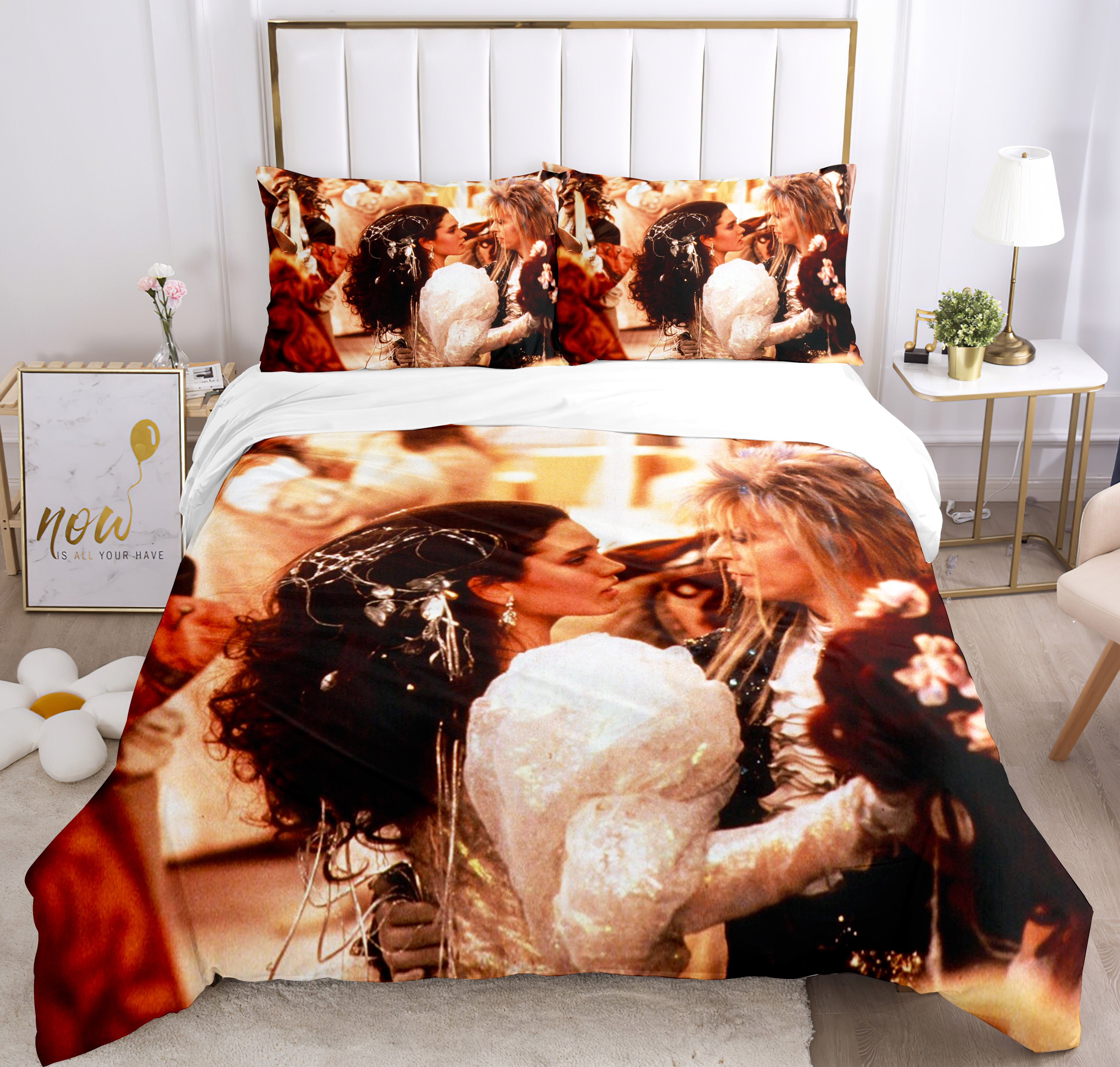 Labyrinth Cosplay Bedding Set Duvet Cover Pillowcases Halloween Home Decor