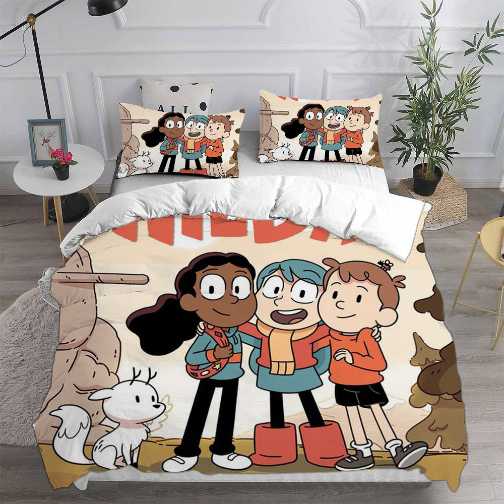 Hilda Season 1   Cosplay Bedding Set Duvet Cover Pillowcases Halloween Home Decor