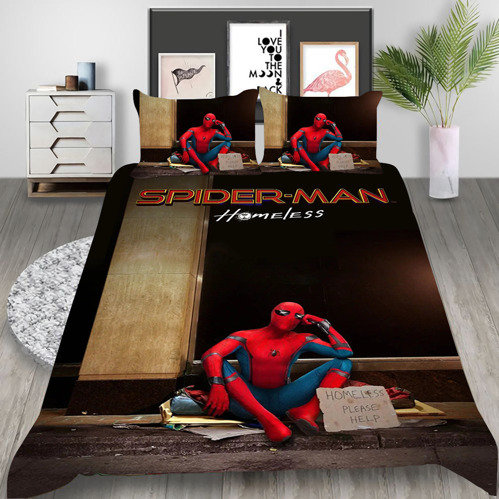 Spider-Man No Way Home Cosplay Bedding Set Duvet Cover Pillowcases Halloween Home Decor
