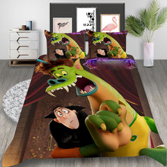 Hotel Transylvania 4 Transformania Cosplay Bedding Set Duvet Cover Pillowcases Halloween Home Decor