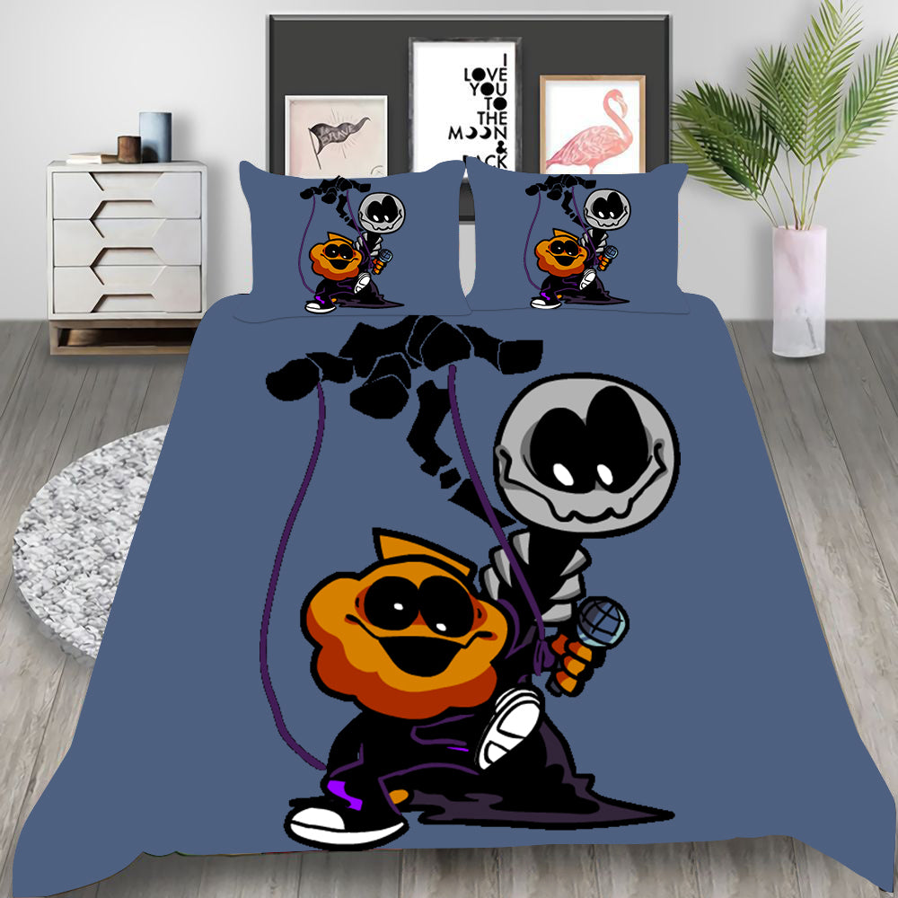 Friday Night Funkin Cosplay Bedding Set Duvet Cover Pillowcases Halloween Home Decor