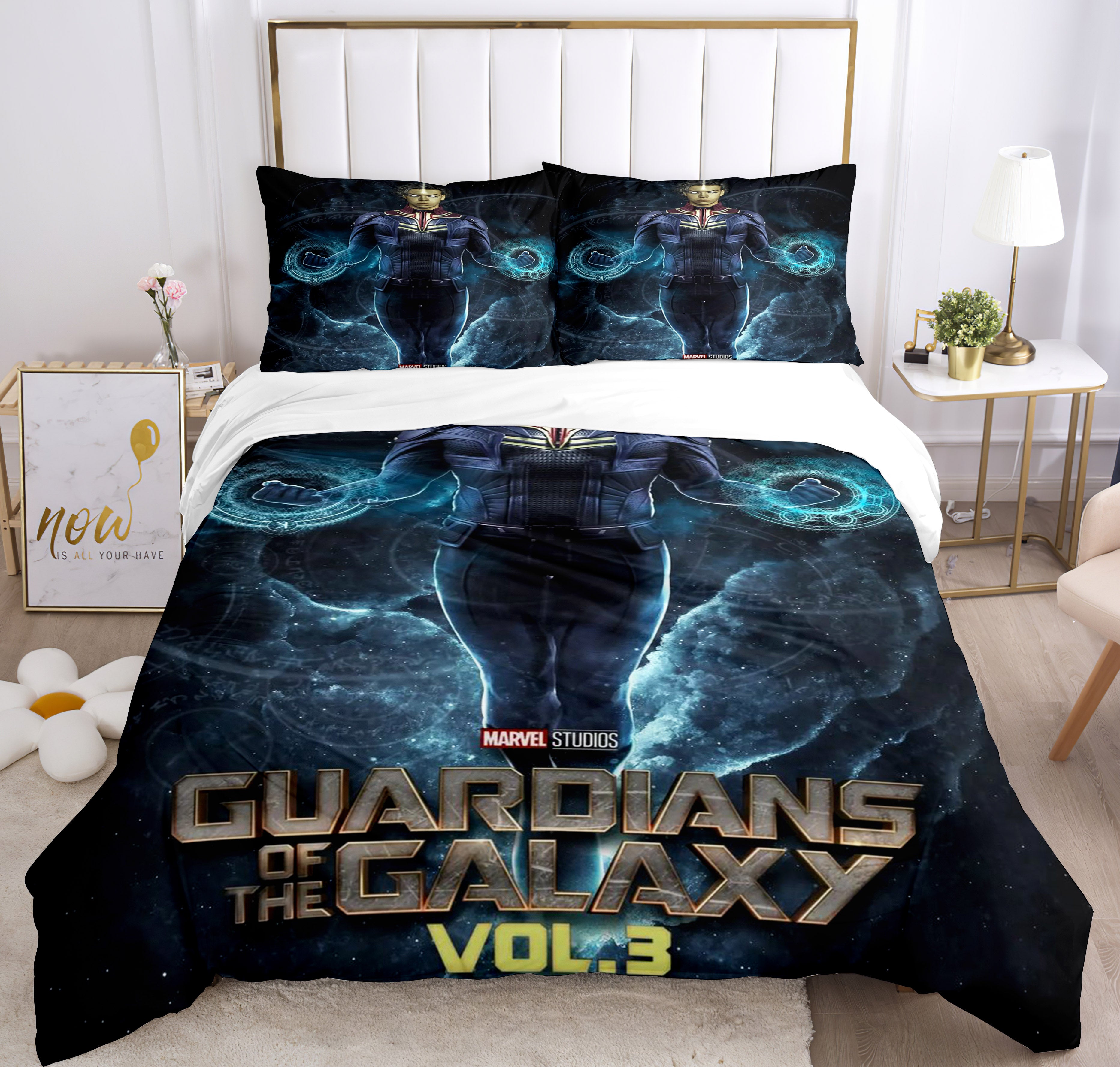 Guardians of the Galaxy Cosplay Bedding Set Duvet Cover Pillowcases Halloween Home Decor