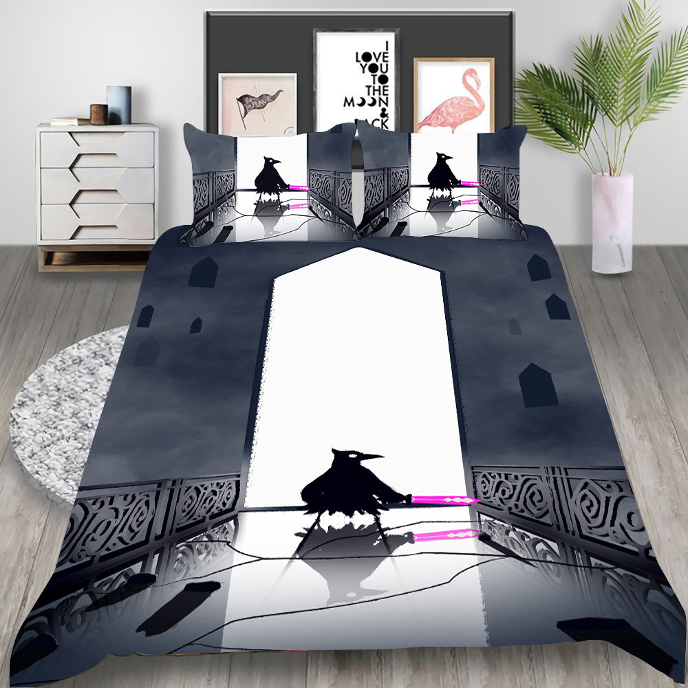 Death's Door Cosplay Bedding Set Duvet Cover Pillowcases Halloween Home Decor
