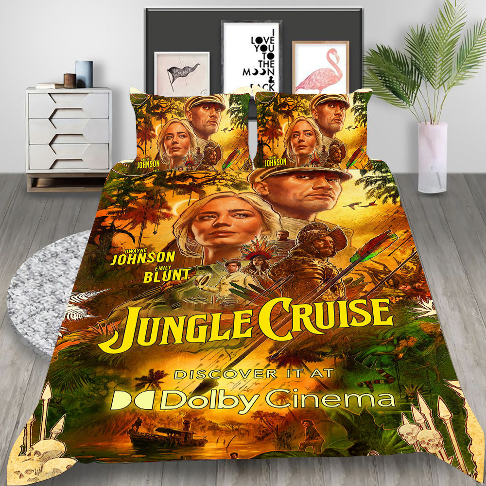 Jungle Cruise Cosplay Bedding Set Duvet Cover Pillowcases Halloween Home Decor