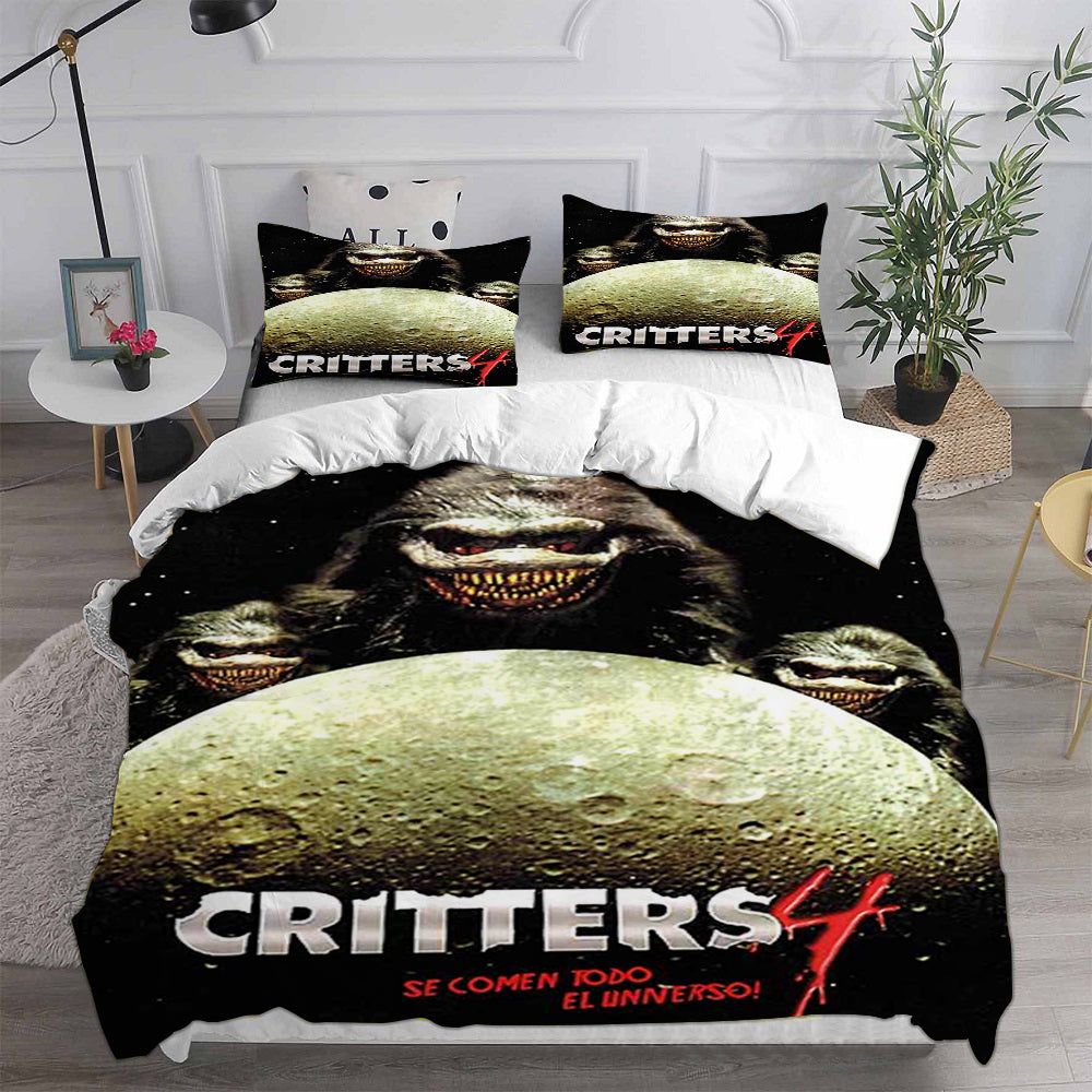 Critters Cosplay Bedding Set Duvet Cover Pillowcases Halloween Home Decor