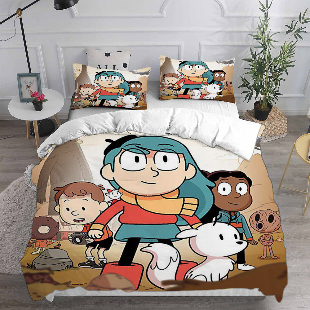 Hilda Season 1   Cosplay Bedding Set Duvet Cover Pillowcases Halloween Home Decor
