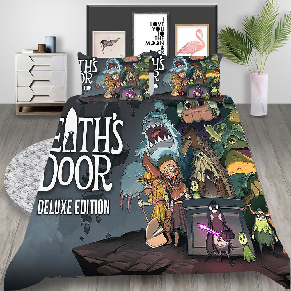 Death's Door Cosplay Bedding Set Duvet Cover Pillowcases Halloween Home Decor