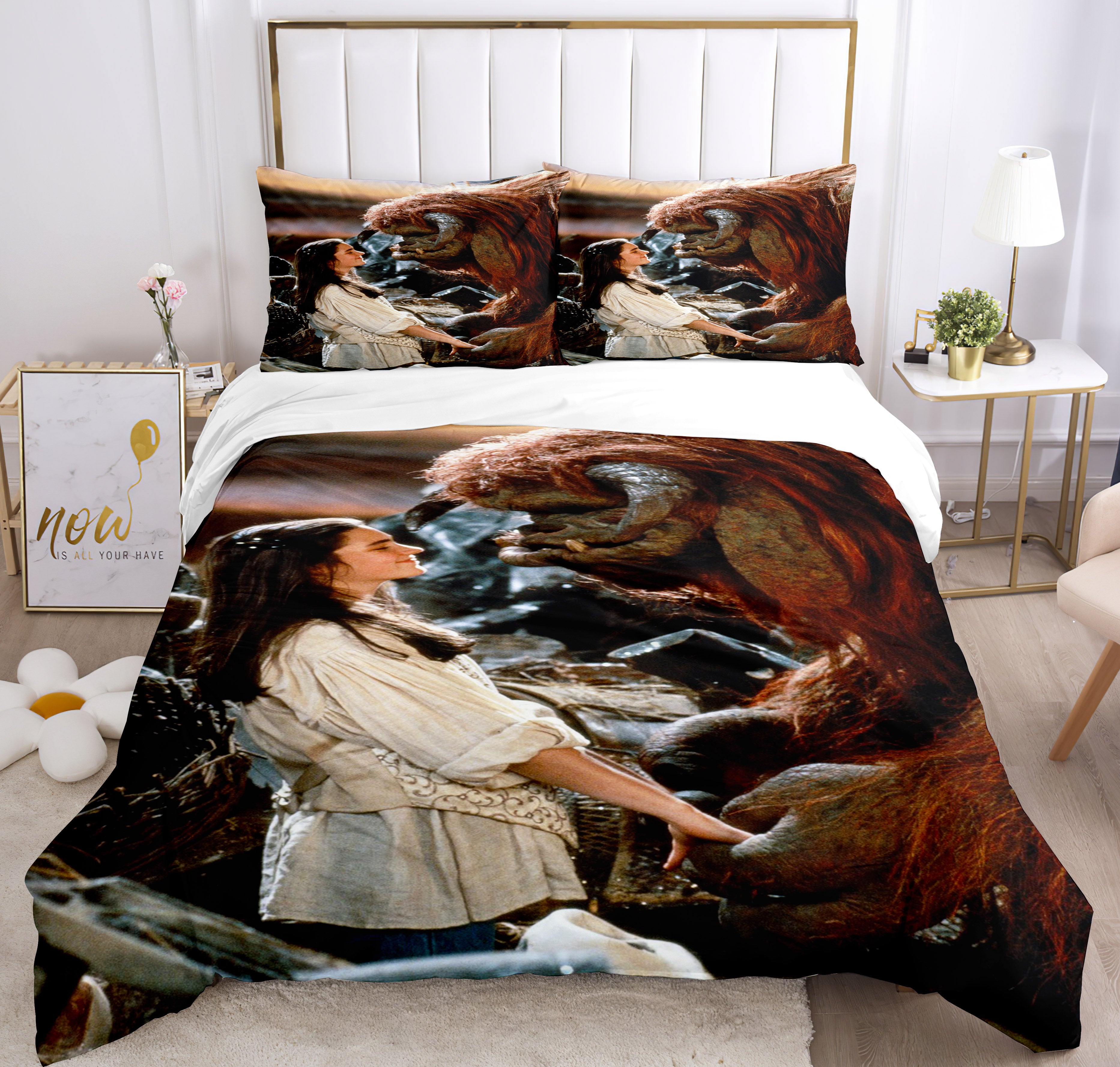Labyrinth Cosplay Bedding Set Duvet Cover Pillowcases Halloween Home Decor