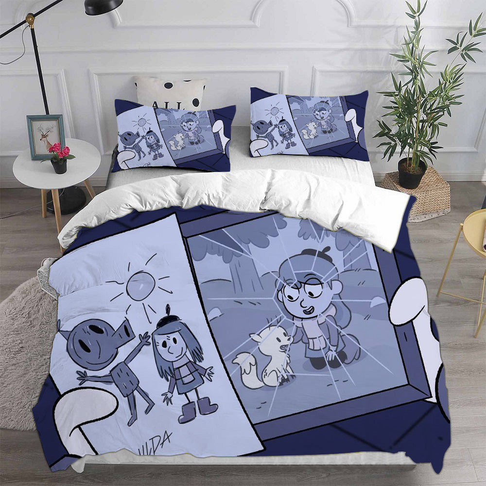 Hilda Season 1   Cosplay Bedding Set Duvet Cover Pillowcases Halloween Home Decor