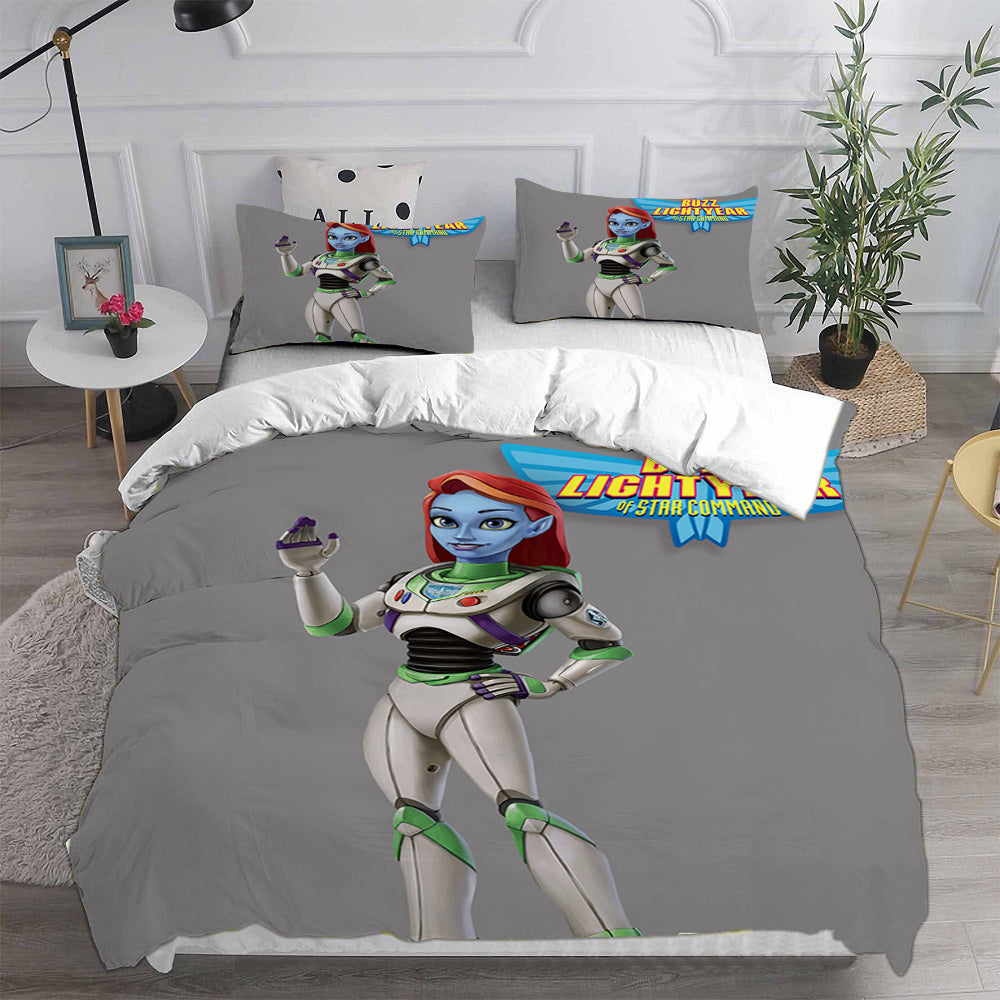 Buzz Lightyear Cosplay Bedding Set Duvet Cover Pillowcases Halloween Home Decor