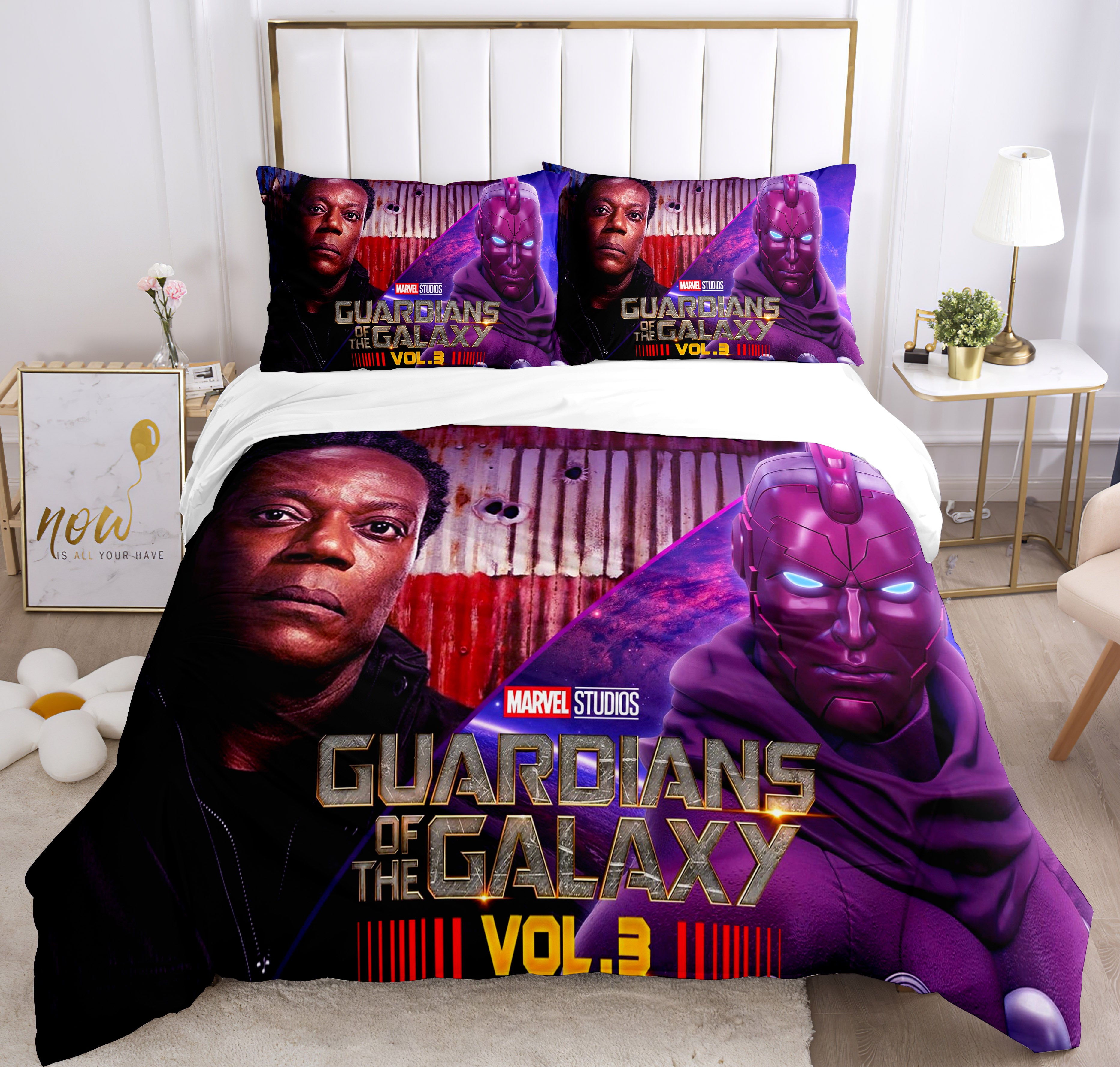 Guardians of the Galaxy Cosplay Bedding Set Duvet Cover Pillowcases Halloween Home Decor