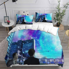 Anime Bubble Cosplay Bedding Set Duvet Cover Pillowcases Halloween Home Decor