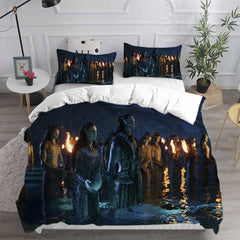 Avatar 2 Cosplay Bedding Set Duvet Cover Pillowcases Halloween Home Decor