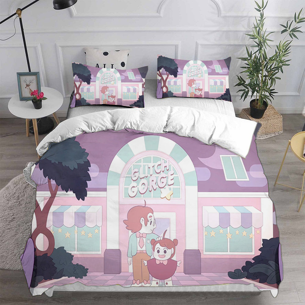 Bee and Puppy Cat Season 1  Cosplay Bedding Set Duvet Cover Pillowcases Halloween Home Decor