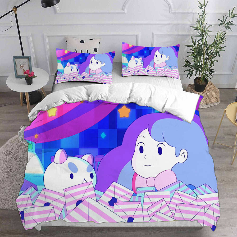 Bee and Puppy Cat Season 1  Cosplay Bedding Set Duvet Cover Pillowcases Halloween Home Decor