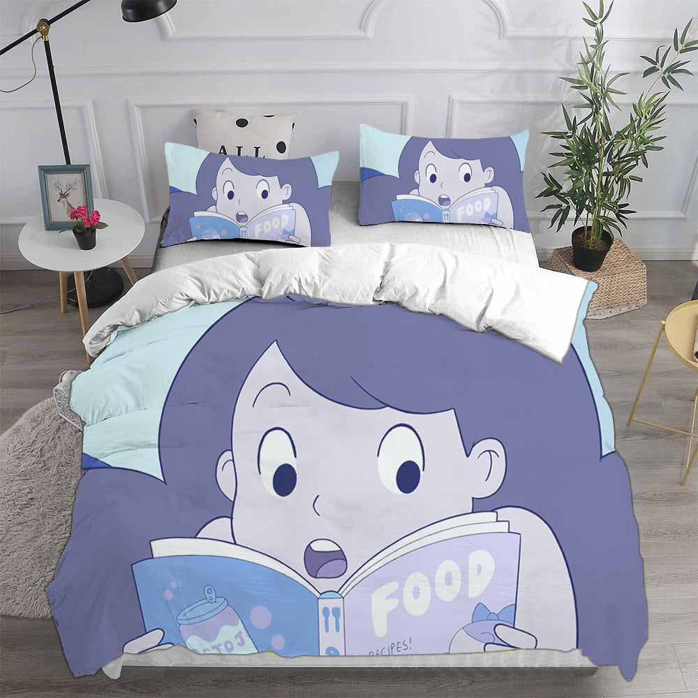 Bee and Puppy Cat Season 1  Cosplay Bedding Set Duvet Cover Pillowcases Halloween Home Decor